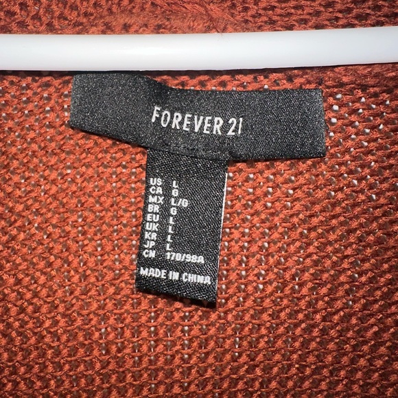 Forever 21 Terracotta Open-Front Cardigan - Picture 5 of 5